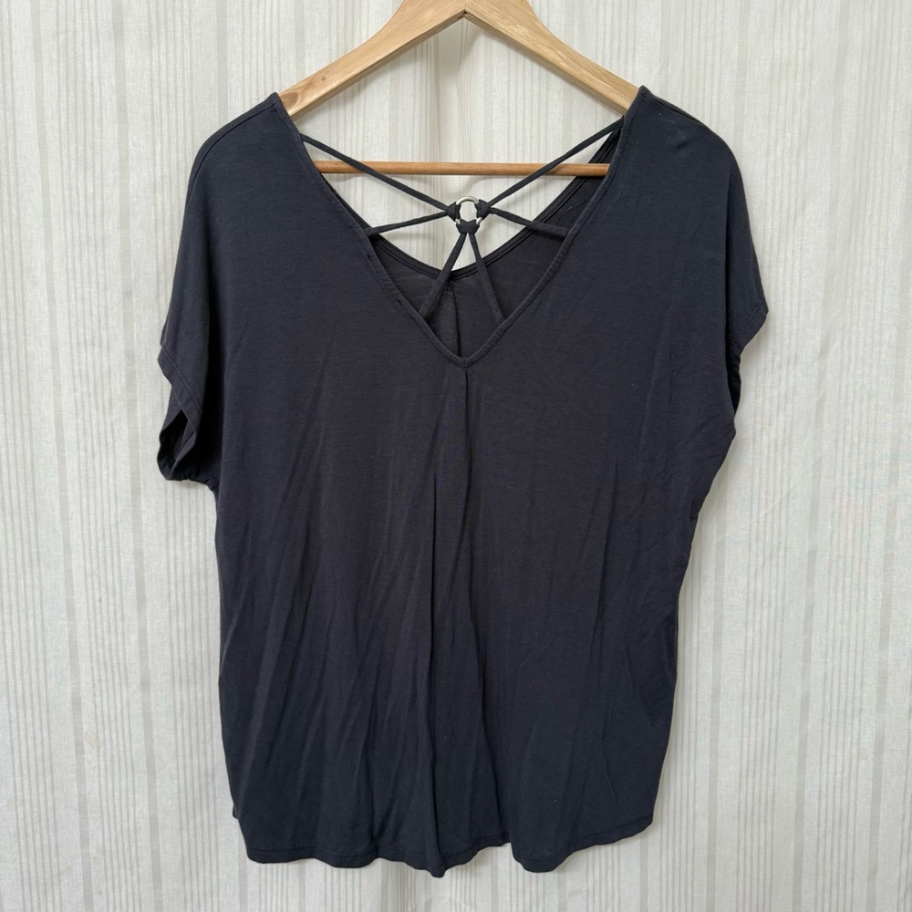 Papermoon🌙 Ampton Rivet Back Detail Knit Top Dark Slate Blue - Picture 2 of 5
